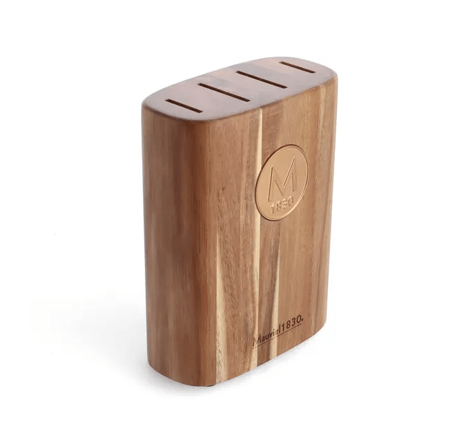Mauviel 1830 Acacia Wood Knife Block - 4 slots (16 unit pack) - Reseller Stock